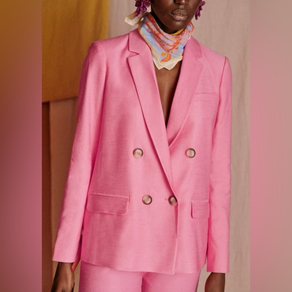 Sezane French pink blazer size 44